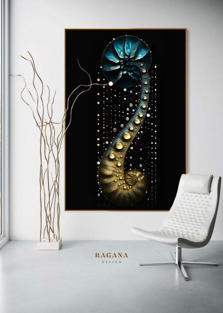 The Zenith Spiral — The Pearl Collection Fibonacci golden ratio wall art by RAGANA Design