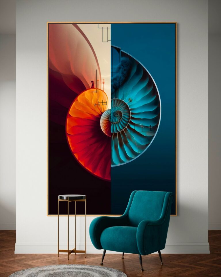 Vibrant Fibonacci — Vibrant Fibonacci Fibonacci golden ratio wall art by RAGANA Design