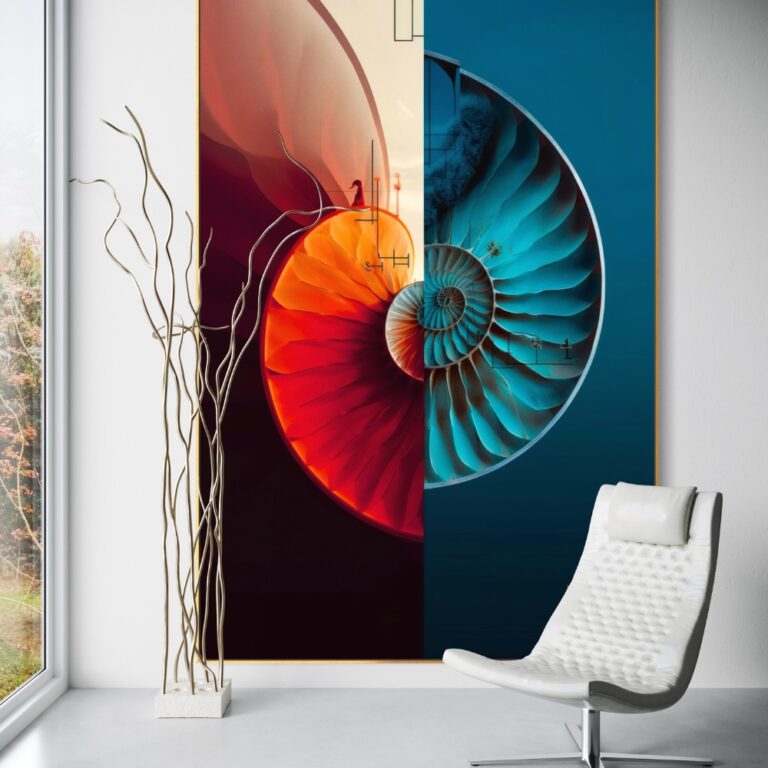 Vibrant Fibonacci II — The Chromatic Pulse The Polarity of Creation, Vibrant Fibonacci Fibonacci golden ratio wall art by RA