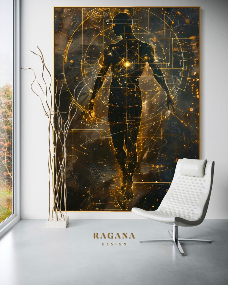 The Sovereign Human — The Biological Architecture of the Divine, The Archive Fibonacci golden ratio wall art by RAGANA Desig