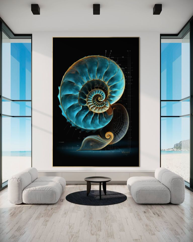The Luminescent Nautilus: el mismo fondo oscuro, el contraste girado un punto hacia el color.